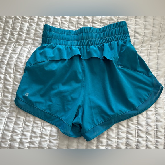 Athleta Mesh Racer Run High Rise 3 Short - XS Pacific - Picture 2 of 7